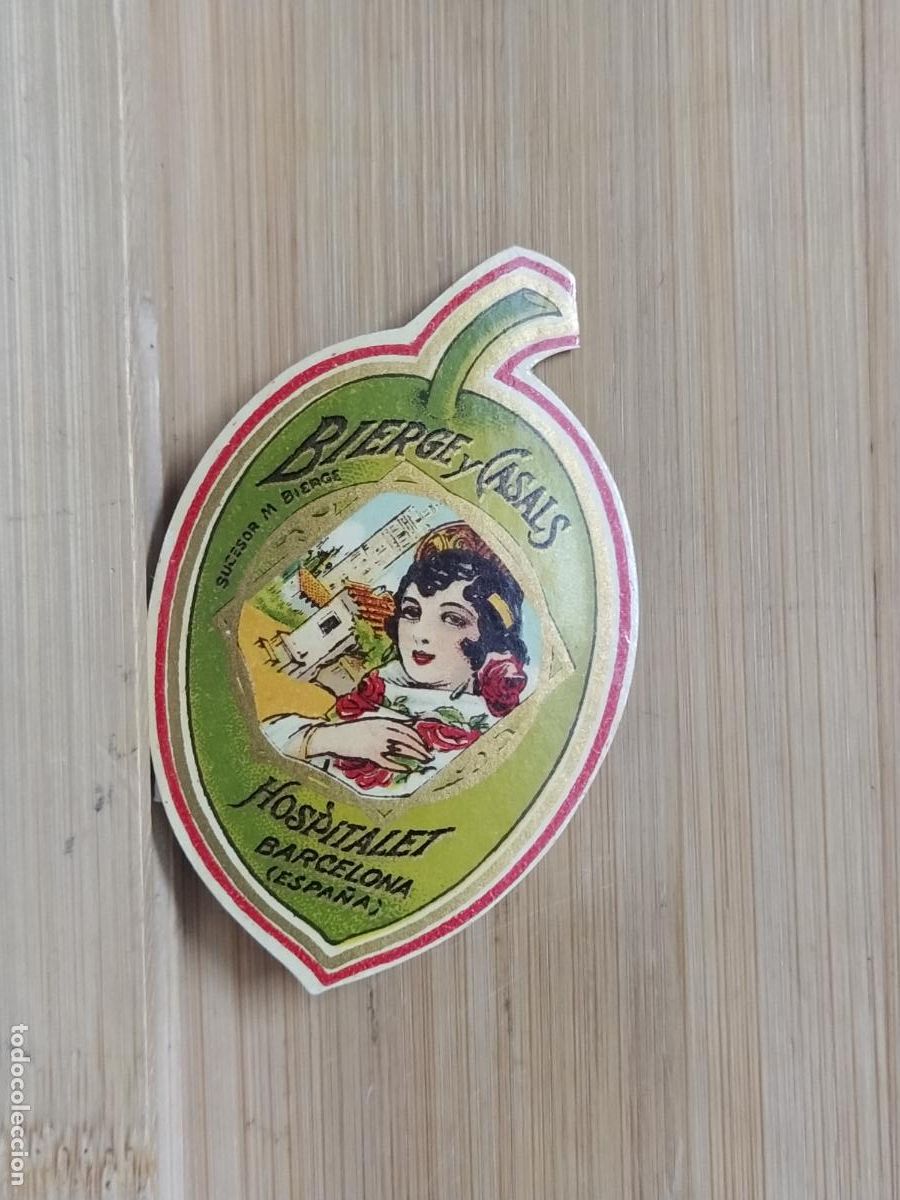 Etiquetas antiguas: HOSPITALET DE LLOBREGAT - BIERGE Y CASALS - ETIQUETA ANTIGUA - 96