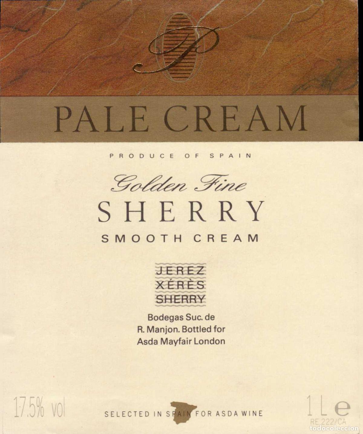 Etiquetas antiguas: ETIQUETA PALE CREAM SHERRY GOLDEN FINE JEREZ