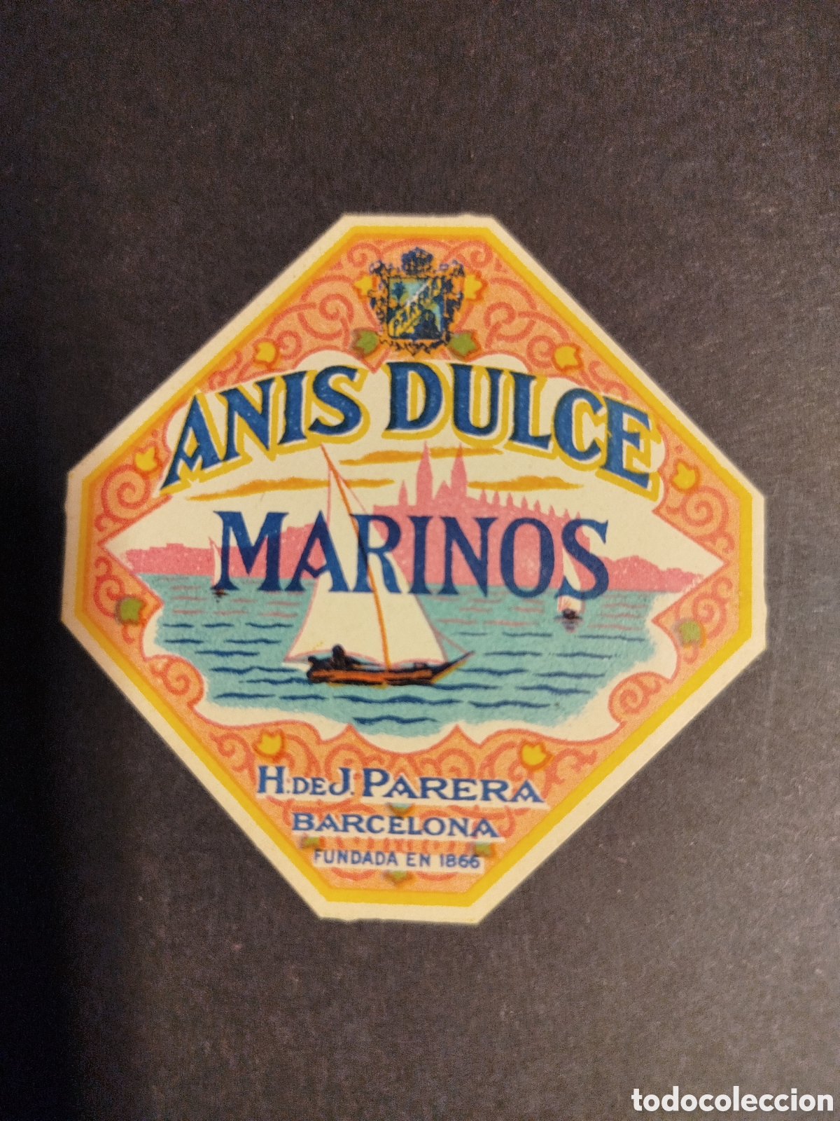 Etiquetas antiguas: ETIQUETA AN&Iacute;S DULCE MARINOS