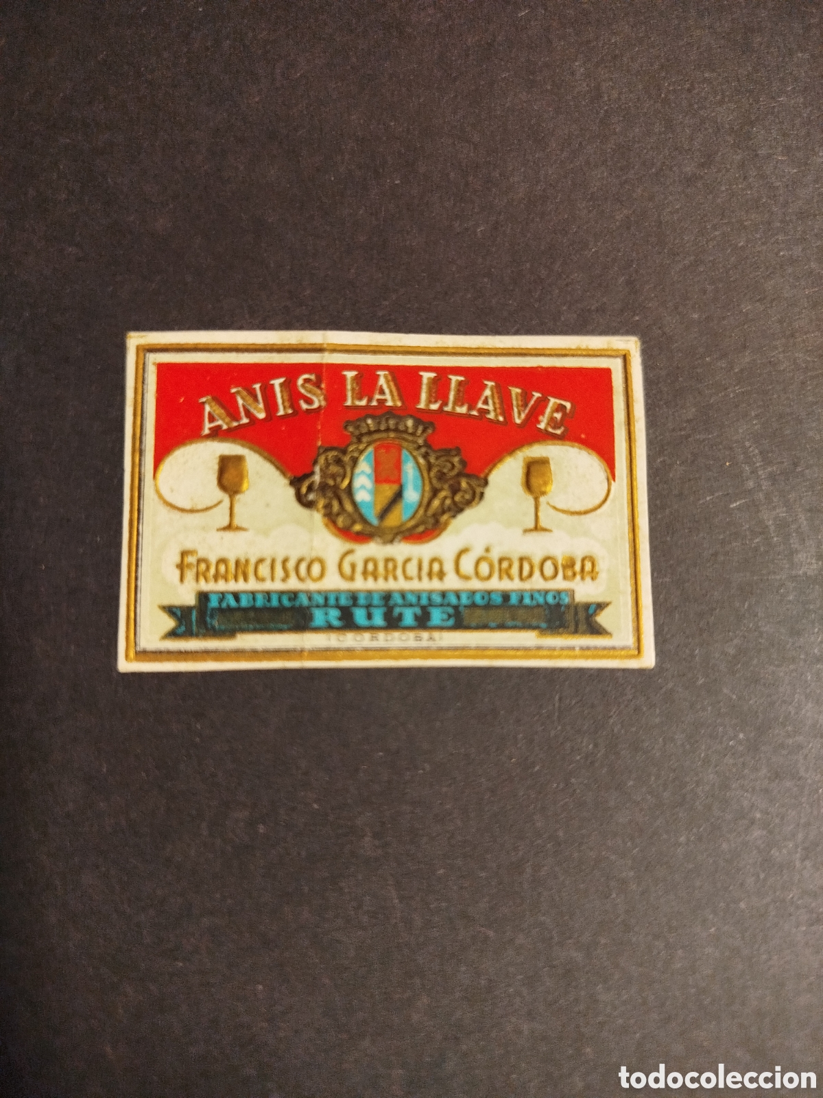 Etiquetas antiguas: ETIQUETA MINIATURA AN&Iacute;S LA LLAVE RUTE