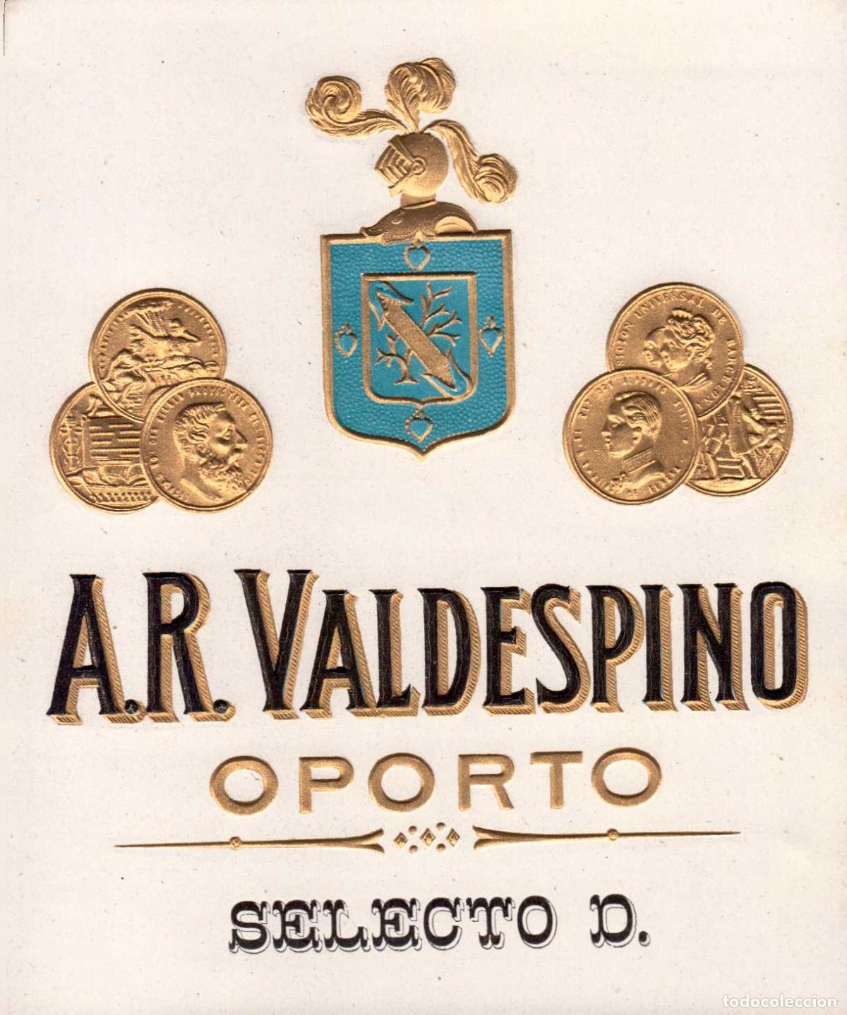 Etiquetas antiguas: ETIQUETA VINO OPORTO A.R VALDESPINO SELECTO