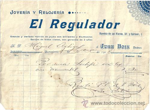 Facturas antiguas: FACTURA JOYERIA - Foto 1