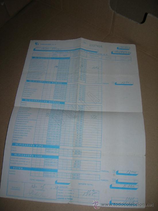 Facturas antiguas: Factura Tabacalera a&ntilde;o 1977. - Foto 1