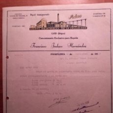 Facturas antiguas: FACTURA SOCIEDAD INDUSTRIAL DE LA CELULOSA. NAVAS DE TOLOSA. PAMPLONA. NAVARRA. 1932