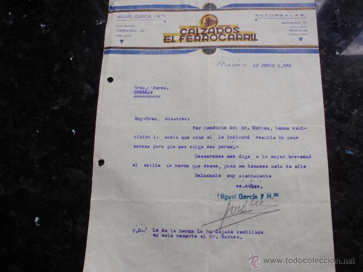 Carta de calzados el ferrocarril. madrid 1939 - Vendido en Venta Directa -  43151598