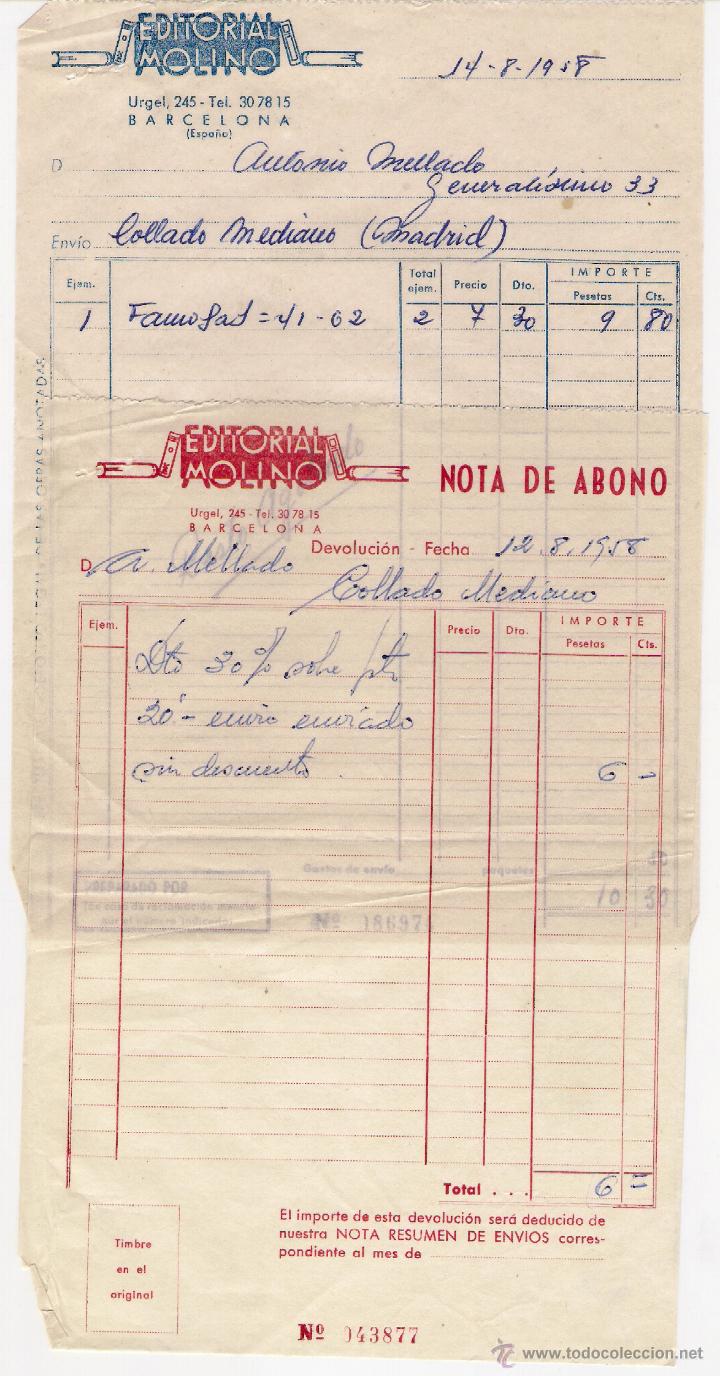 Facturas antiguas: factura no. 74440 y nota de ABONO - Foto 2
