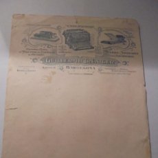Facturas antiguas: BARCELONA - MADRID , BILBAO ,Y VALENCIA 1903 MAQUINAS DE ESCRIBIR , CALCULAR UNDERWOOD C. BALMES