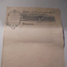 Facturas antiguas: BARCELONA 1903 - ANTIGUA FACTURA ENRIQUE TARRIDA , FABRICA DE ARTICULOS DE LAMPISTERIA Y HOJALATERIA