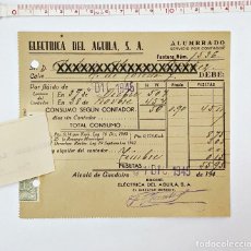Facturas antiguas: FACTURA DE PAGO DE LUZ DE 1945. Lote 65794366