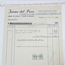 Facturas antiguas: FACTURA DE COMPRA EN FCA.DE ESPEJOS JAIME DEL POZO 1946. Lote 66138810