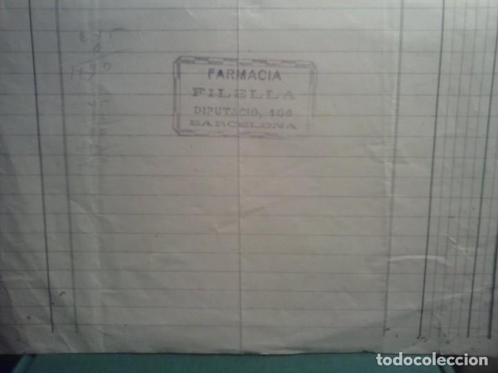 Facturas antiguas: FARMACIA I LABORATORI - S. FILELLA . - Foto 4