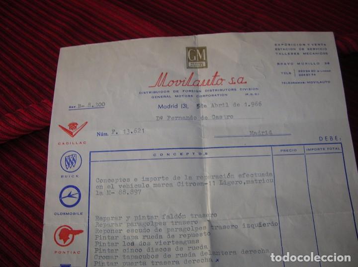 Facturas antiguas: Factura Movilauto. S. A. - Foto 2