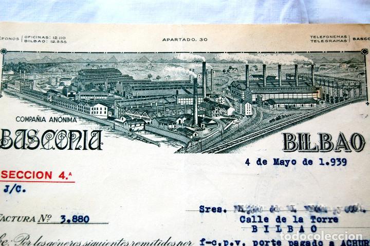 Facturas antiguas: Basconia. 1939 - Foto 3