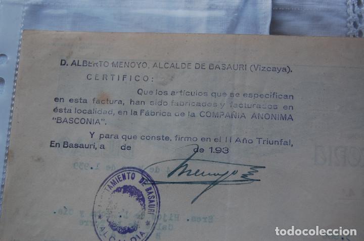 Facturas antiguas: Basconia. 1939 - Foto 5