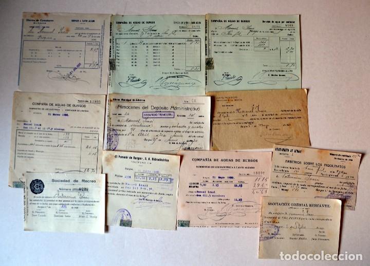 Facturas antiguas: LOTE DE FACTURAS DE LA ADMINISTRACI&Oacute;N Y COMERCIO DE BURGOS. A&Ntilde;OS 1930