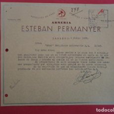 Faturas antigas: ANTIGUA FACTURA DE ARMERIA ESTEBAN PERMANYER DE SABADELL. AÑO 1952. Lote 97563527
