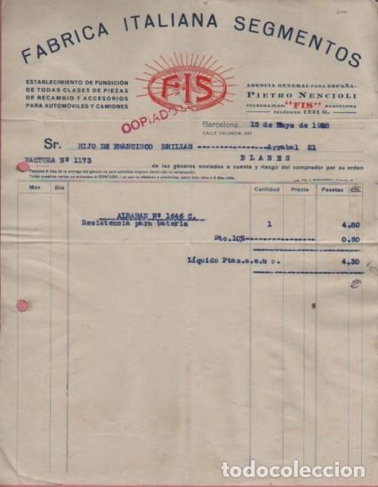 Factura Fabrica Italiana Segementos Prieto Ne Buy Old Invoices At Todocoleccion