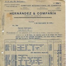 Facturas antiguas: FÁBRICA DE JUGUETES DE HERNANDEZ & COMPAÑIA-VALENCIA - AÑO 1921