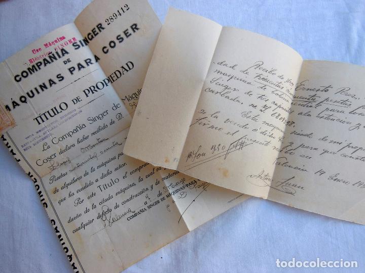 Facturas antiguas: COMPRA M&Aacute;QUINA DE COSER SINGER 1932