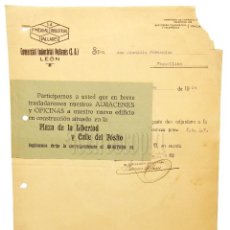 Facturas antiguas: FACTURA CARTA COMERCIAL INDUSTRIAL PALLARÉS. LEÓN 1924