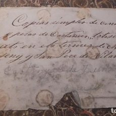 Facturas antiguas: MONTSENY / SANT PERE DE VILAMAJOR - CARPETA CON DOCUMENTOS MANUSCRISTOS DEL S.XVIII - XIX RELACIONAD