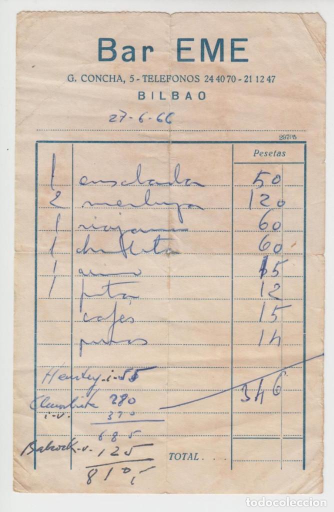Facturas antiguas: Factura 1966 BAR EME - Foto 1