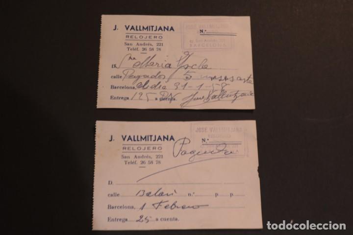 Facturas antiguas: Recibos relojer&iacute;a - Foto 1