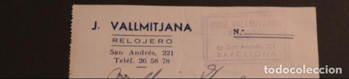 Facturas antiguas: Recibos relojer&iacute;a - Foto 2