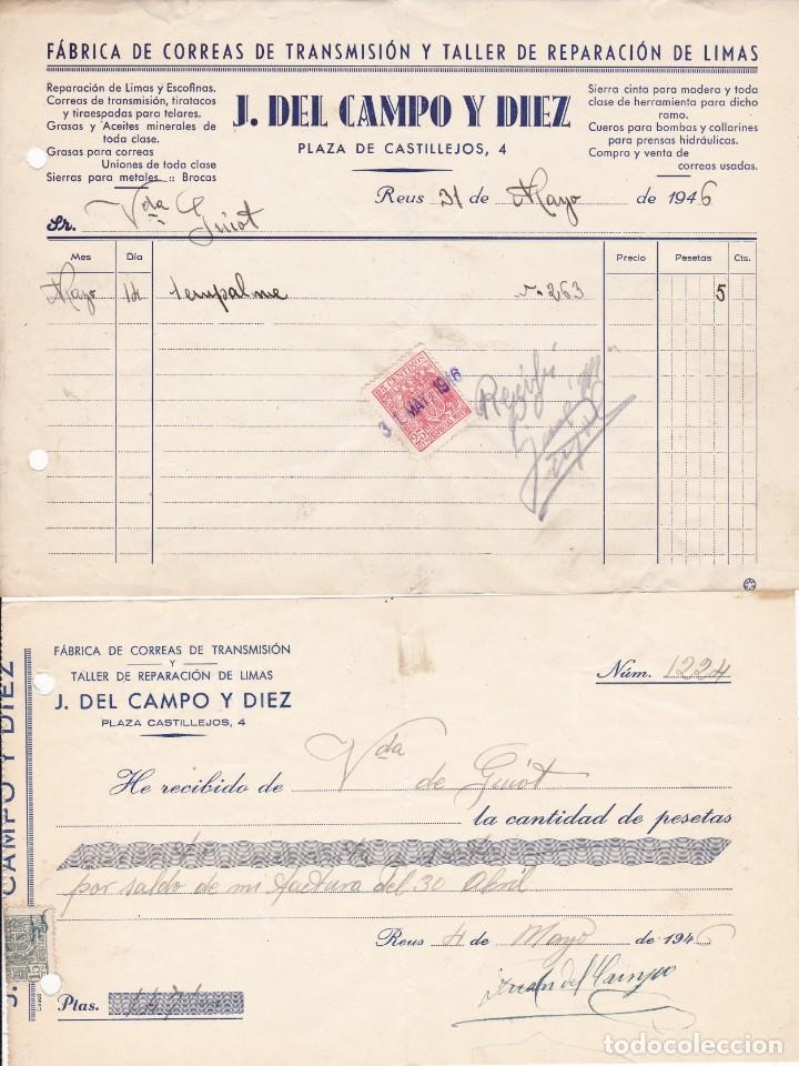 Facturas antiguas: J.Del Campo y DIez Reus 1946 - Foto 1