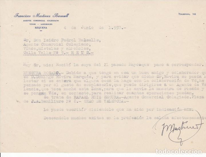 Facturas antiguas: Francisco Mart&iacute;nez Bermell Requena Valencia 1957 - Foto 1
