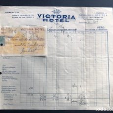 Factures anciennes: VICTORIA HOTEL / BARCELONA AÑO 1927. Lote 178277851
