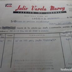 Facturas antiguas: LOTE DE FACTURAS LUGO POBRA DO BROLLÓN 1958 CHEQUES LETRAS