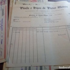 Facturas antiguas: VIUDA E HIJOS DE VÍCTOR ALONSO MONFORTE DE LEMOS 1958