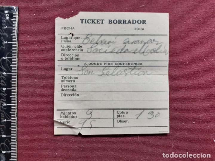 Facturas antiguas: Ticket de conferencia telef&oacute;nica. 1928 - Foto 1