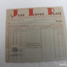 Facturas antiguas: FACTURA JOSE LUIS LOPEZ RUIZ , ESPINARDO, 1944, CAJAS DE CARTON Y MADERA