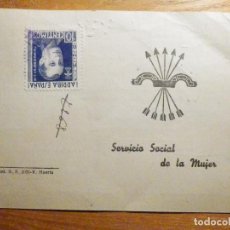 Facturas antiguas: CERTIFICADO F.E.T DE LAS J.O.N.S - AÑO 1947 - SERVICIO SOCIAL DE LA MUJER 