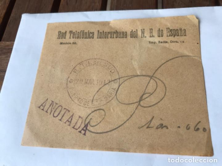 Facturas antiguas: Red Telef&oacute;nica Interurbana del N.E. de Espa&ntilde;a. A&ntilde;o 1912 - Foto 1