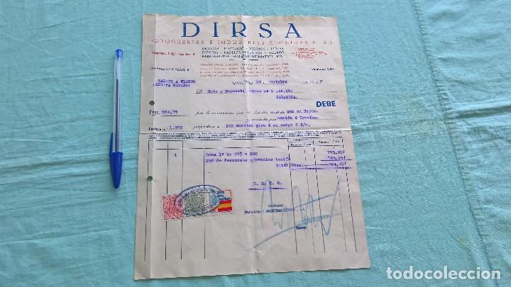 Facturas antiguas: Dirsa..Drogueria..Oviedo 10 octubre 1938 ..Saludo a Franco..¡Arriba España¡