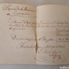 Facturas antiguas: ANTIGUA FACTURA HOSPICIO DE LA PURÍSIMA CONCEPCIÓN JEREZ DE LA FRONTERA 1844