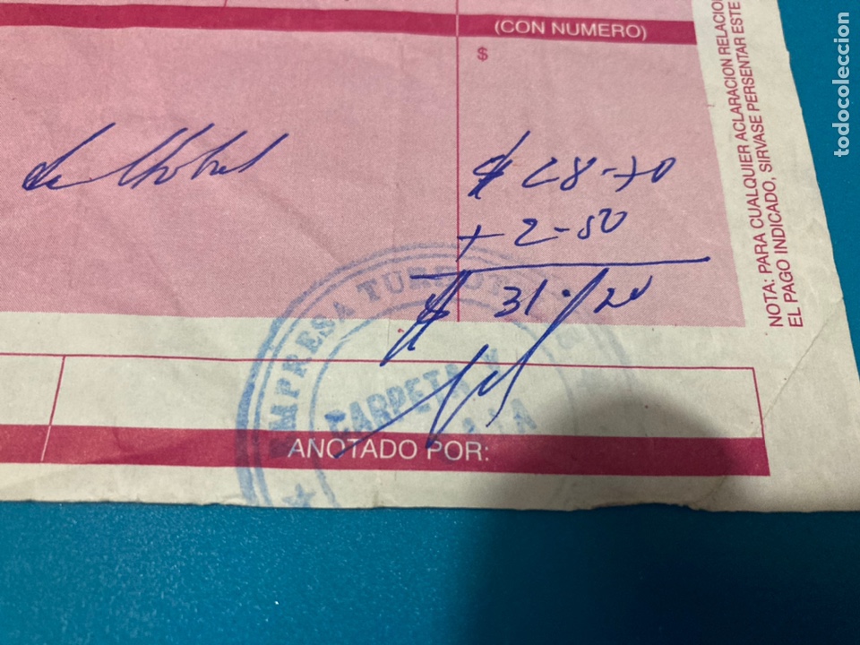 Facturas antiguas: Recibo de cobro Hotel nacional de Cuba - Foto 2