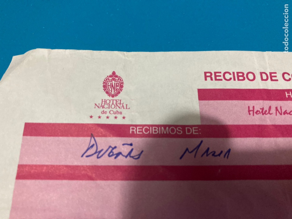 Facturas antiguas: Recibo de cobro Hotel nacional de Cuba - Foto 3