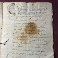 Facturas antiguas: POLIÑA-CORBERA. DOCUMENTO CON SELLO FISCAL - 2º DE 1763.