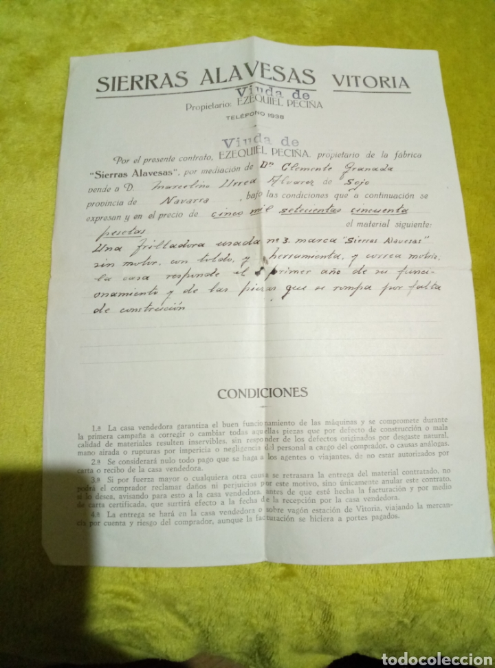 Facturas antiguas: Sierras Alavesas 1936 - Foto 4