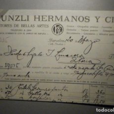 Facturas antiguas: ANTIGUA FACTURA COMERCIAL - KUNZLI HERMANOS & CIA - C/ ELISABETH, 5 - BARCELONA - AÑO 1920