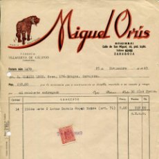 Facturas antiguas: ZARAGOZA-FÁBRICA DE BARNICES ESMALTES Y SECANTES- AÑO 1949