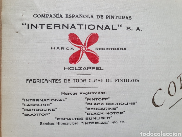 Factures anciennes: COMPA&Ntilde;IA ESPA&Ntilde;OLA DE PINTURAS. INTERNACIONAL. BILBAO, LUCHANA, ERANDIO. FACTURA A&Ntilde;OS 30.