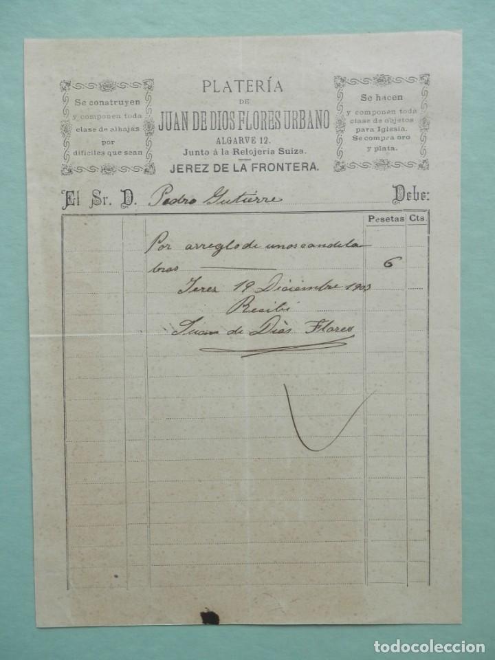jérez cádiz año 1903 factura platería de juan d - Compra venta en  todocoleccion