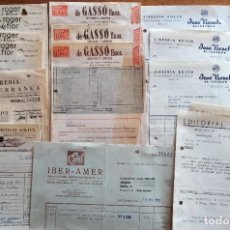 Facturas antiguas: LOTE DE 18 FACTURAS DE LIBRERÍAS DE BARCELONA, 1967-1972.. Lote 293235608