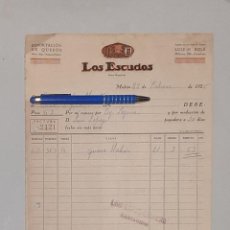 Facturas antiguas: LOS ESCUDOS EXPORTACION DE QUESOS MAHON MALLORCA 1925. Lote 313916568