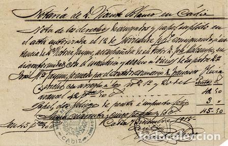 Alte Rechnungen: FACTURA NOTAR&Iacute;A DE DON VICENTE BLANCO (C&Aacute;DIZ 7.12.1918) FACTURA-16